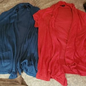 Lot of 2 short sleeve light  cardigans/sweaters